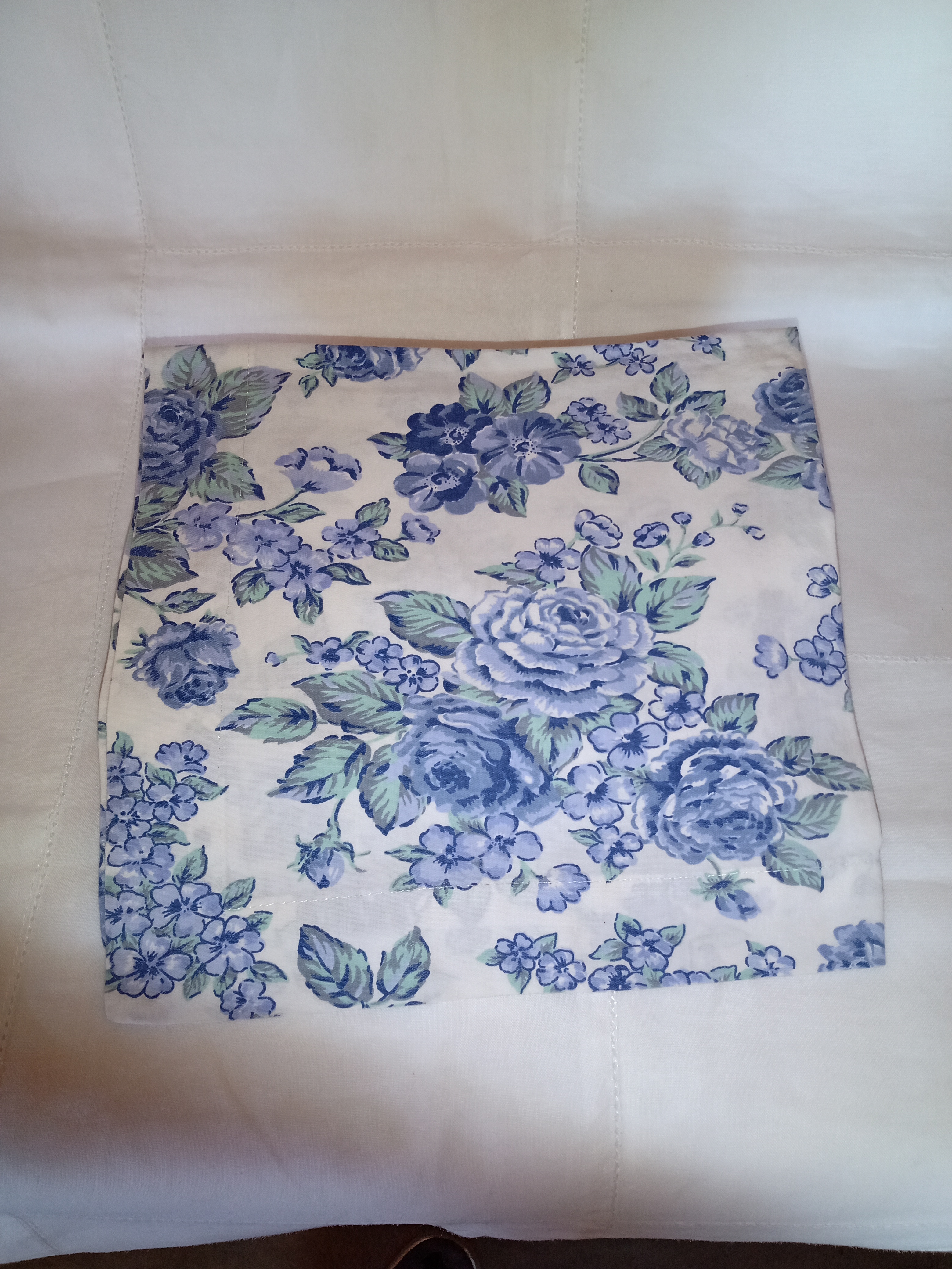 GUARDANAPO LINHO FLORAL AZUL JADE 50X50